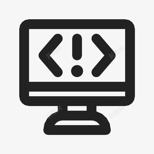 错误代码编码计算机图标svg_新图网 https://ixintu.com 编码 编程 警告 计算机 通知 错误代码
