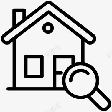 搜索建筑房屋选择房地产搜索图标图标