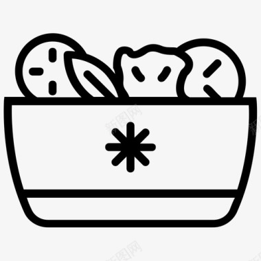 色拉碗沙拉碗切碎的蔬菜图标图标
