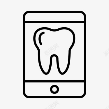 牙科报告牙医健康图标图标
