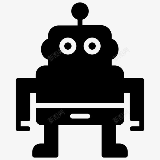 机器人技术人工智能仿生人图标svg_新图网 https://ixintu.com 人工智能 人工智能字形图标 仿生人 机器人技术 类人
