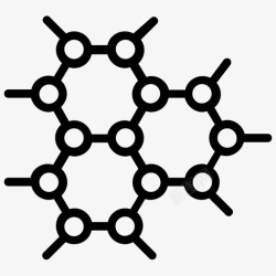晶格石墨烯技术碳结构几何图案图标高清图片