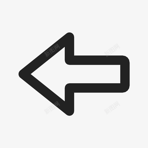 左后左箭头图标svg_新图网 https://ixintu.com 上一个 后 左 左箭头 返回
