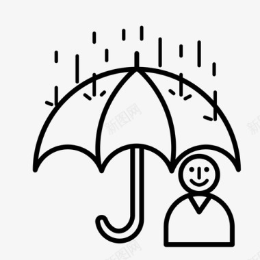 保护干燥雨水图标图标