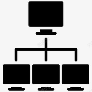 本地网络客户端服务器计算机网络图标图标