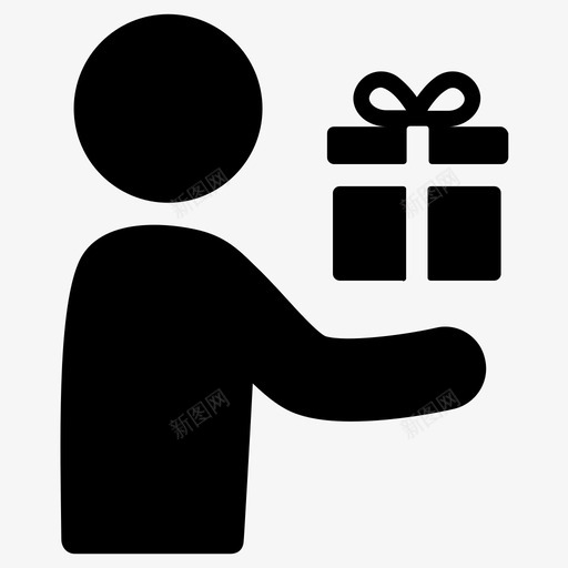 礼物生日礼物圣诞礼物图标svg_新图网 https://ixintu.com 人们送的 圣诞礼物 生日礼物 礼物