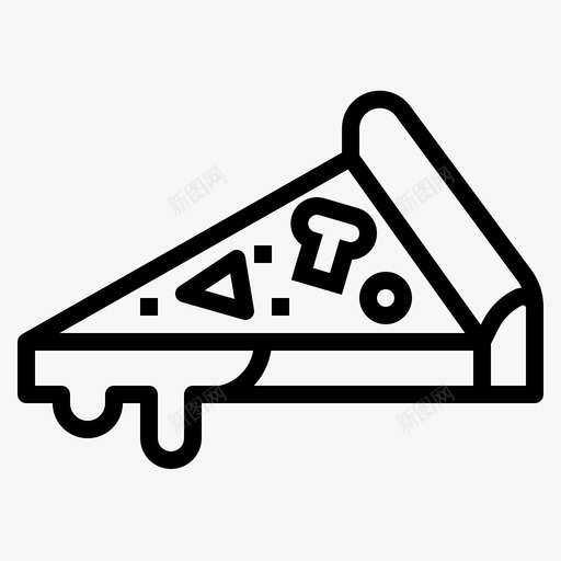 披萨快餐食品图标svg_新图网 https://ixintu.com 切片 快餐 意大利 披萨 甜点 食品