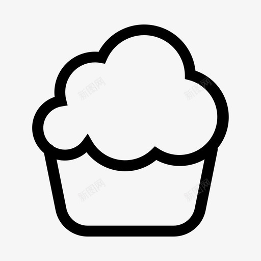 纸杯蛋糕蛋糕甜饼图标svg_新图网 https://ixintu.com 甜饼 纸杯蛋糕 蛋糕 食品和饮料
