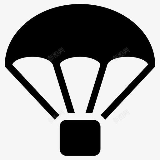 降落伞空投包裹图标svg_新图网 https://ixintu.com 包裹 战争 空投 降落伞