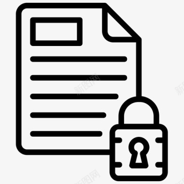 文件保护机密信息加密图标图标