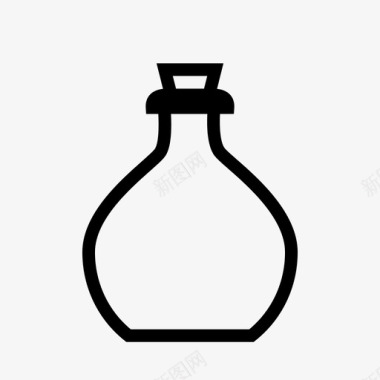 烧瓶实验室圆瓶图标图标