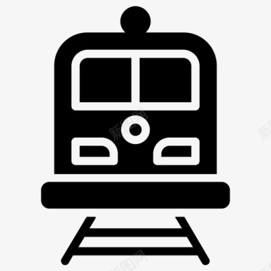 列车货物列车物流配送字形图标图标
