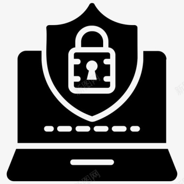 网络保护计算机安全网络安全图标图标