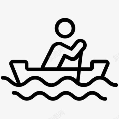 独木舟划船奥运会图标图标