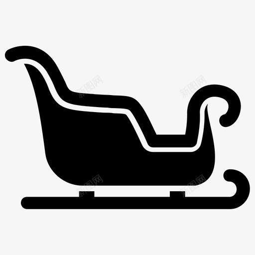 雪橇圣诞老人车运输字形图标svg_新图网 https://ixintu.com 圣诞老人车 运输字形图标 雪橇