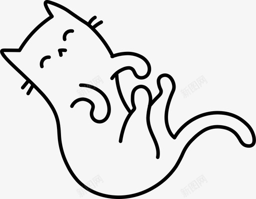 困倦的猫猫轮廓图标svg_新图网 https://ixintu.com 困倦的猫 宠物 猫 猫的力量 轮廓