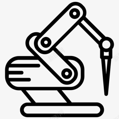 自动机械臂工业机械臂生产机器人图标图标