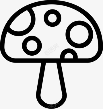蘑菇香菇真菌图标图标