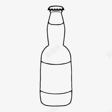 啤酒瓶酒饮料图标图标
