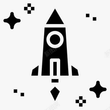 火箭飞船太空图标图标