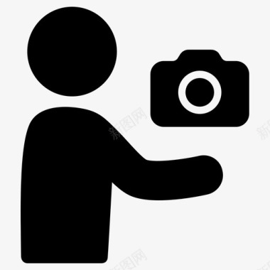 摄影师照相机照片图标图标