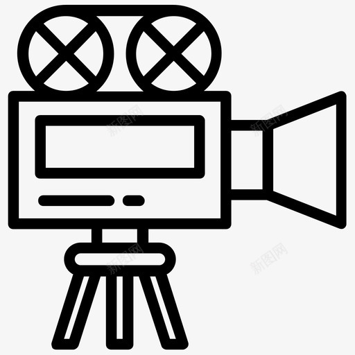 电影拍摄电影制作电影摄影机图标svg_新图网 https://ixintu.com 电影制作 电影拍摄 电影摄影机 视频制作 视频生产线图标