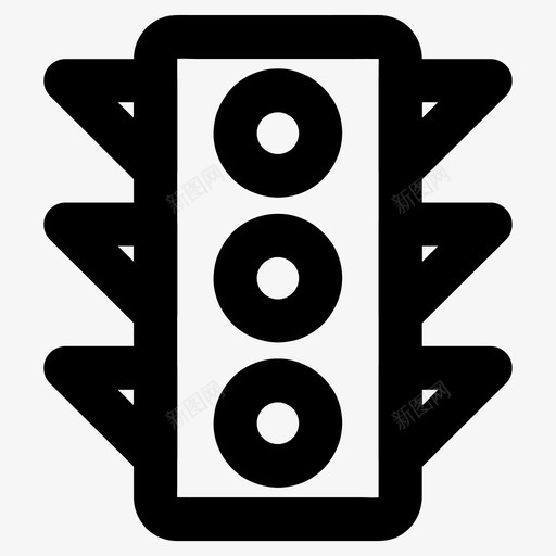 交通信号驱动器灯图标svg_新图网 https://ixintu.com 交通信号 所有尺寸的基本图标 灯 道路 驱动器