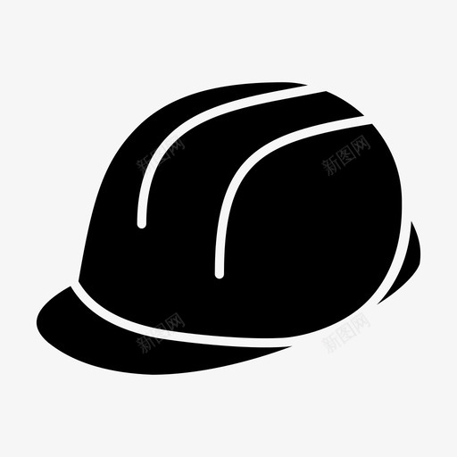 头盔安全帽头部保护图标svg_新图网 https://ixintu.com 头盔 头部保护 头饰 安全帽