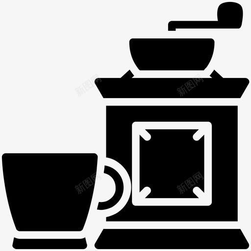 咖啡磨咖啡机餐厅雕文图标svg_新图网 https://ixintu.com 咖啡机 咖啡磨 餐厅雕文图标