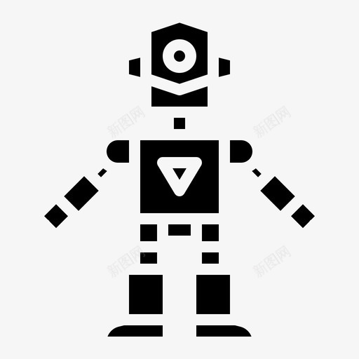 机器人儿童金属图标svg_新图网 https://ixintu.com 人工智能和技术固体 儿童 技术 机器人 金属