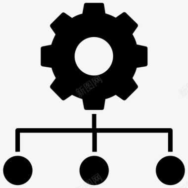 自动化解决方案自动化齿轮图标图标