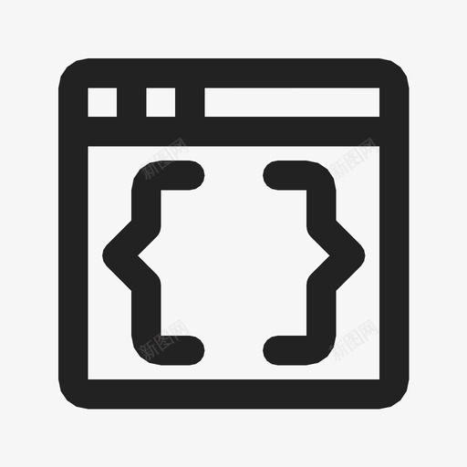 代码浏览器编码图标svg_新图网 https://ixintu.com 代码 浏览器 编码 编程 网络