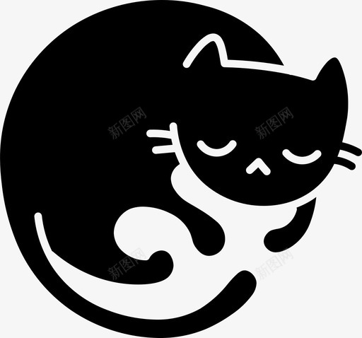 困倦的猫猫喵喵图标svg_新图网 https://ixintu.com 喵喵 困倦的猫 宠物 猫 猫的力量