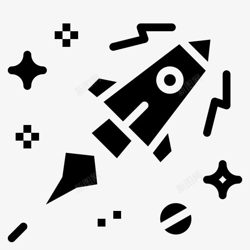 火箭飞船太空图标svg_新图网 https://ixintu.com 创业公司 太空 太空固体 火箭 飞船