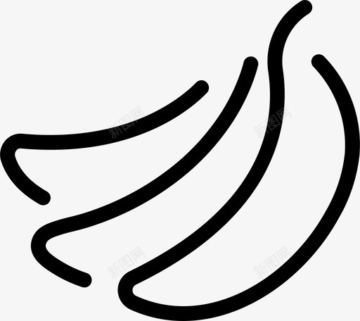 香蕉减肥食品食品图标svg_新图网 https://ixintu.com 健康食品 减肥食品 水果 食品 食品和饮料 香蕉