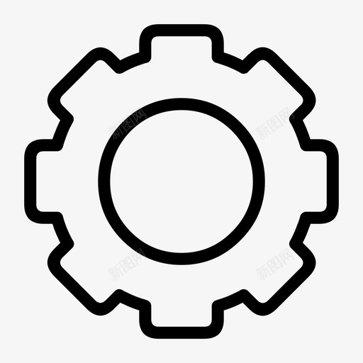 齿轮工业设置图标svg_新图网 https://ixintu.com 在线营销 工业 设置 轮子 齿轮