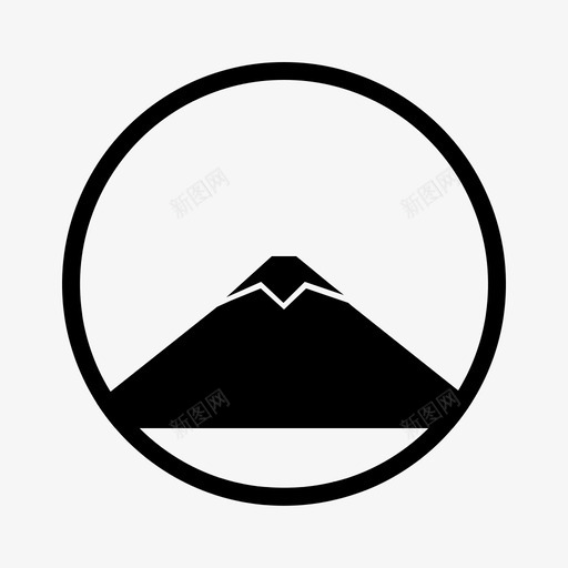 富士日本地标图标svg_新图网 https://ixintu.com 地标 富士 山 日本 自然