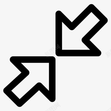 最小化箭头符号减少符号最小化箭头图标图标