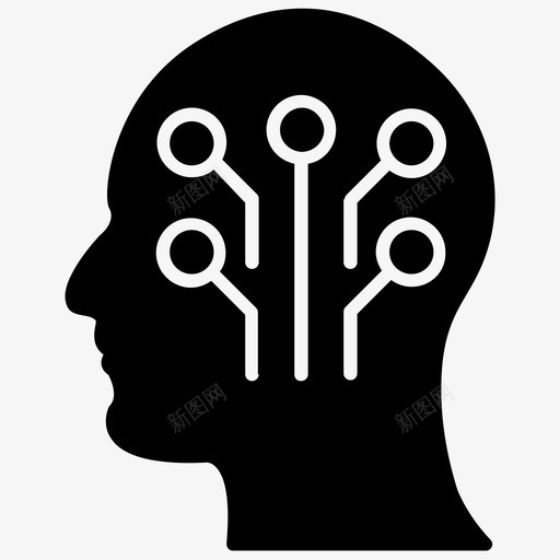 思维导图人工智能头脑风暴图标svg_新图网 https://ixintu.com 人工智能 决策 头脑风暴 思维导图 思维过程 数据科学字形图标