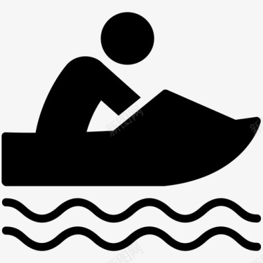 摩托艇奥林匹克运动会水上运动图标图标