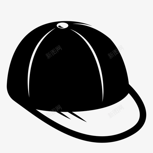 帽子棒球骑师图标svg_新图网 https://ixintu.com 帽子 棒球 运动 骑师