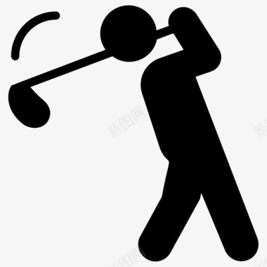 高尔夫挥杆高尔夫锦标赛奥运会比赛图标图标