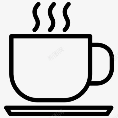一杯咖啡喝热图标图标