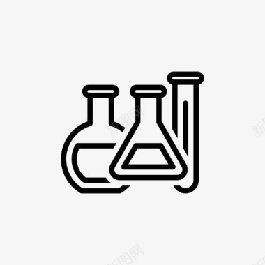 化学实验烧瓶图标图标
