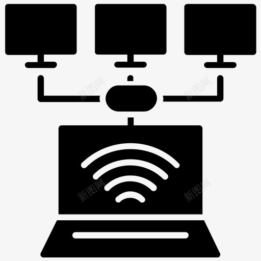 wifi网络热点wifi连接图标svg_新图网 https://ixintu.com wifi信号 wifi网络 wifi连接 数据科学字形图标 无线信号 热点
