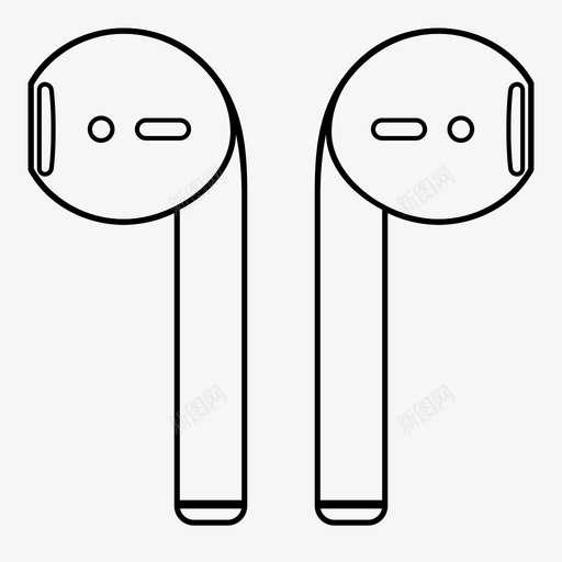 airpods苹果耳机图标svg_新图网 https://ixintu.com airpods 无线 耳机 苹果 设备 音乐