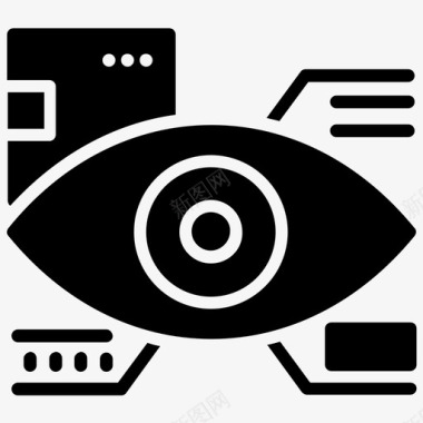 eyetap增强ar隐形眼镜ar视觉图标图标