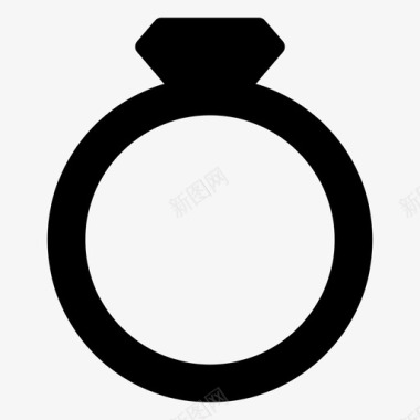 戒指爱情婚礼图标图标