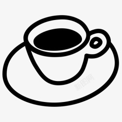 法式意式美式咖啡一杯咖啡意式浓缩咖啡图标高清图片