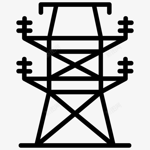 电塔电力电力桅杆图标svg_新图网 https://ixintu.com 人工智能线路图标 电力 电力塔 电力桅杆 电塔 输电塔